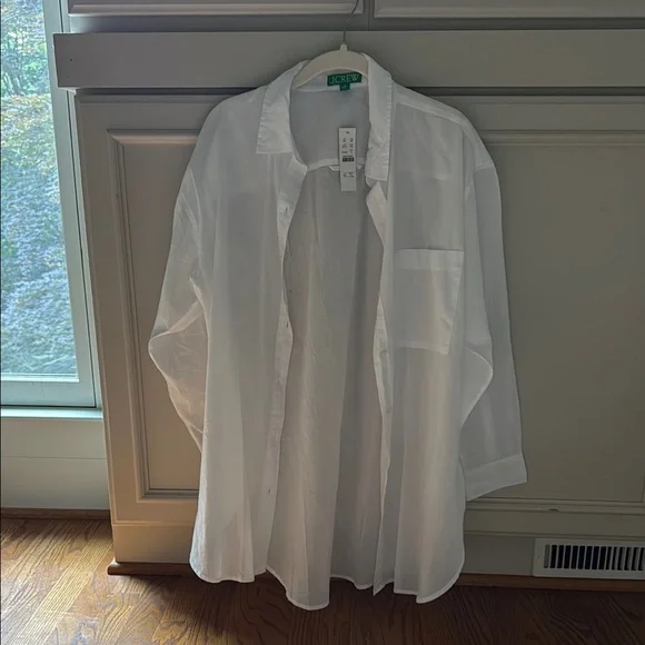 J. Crew cotton voile beach coverup NWT Medium - Picture 2 of 4